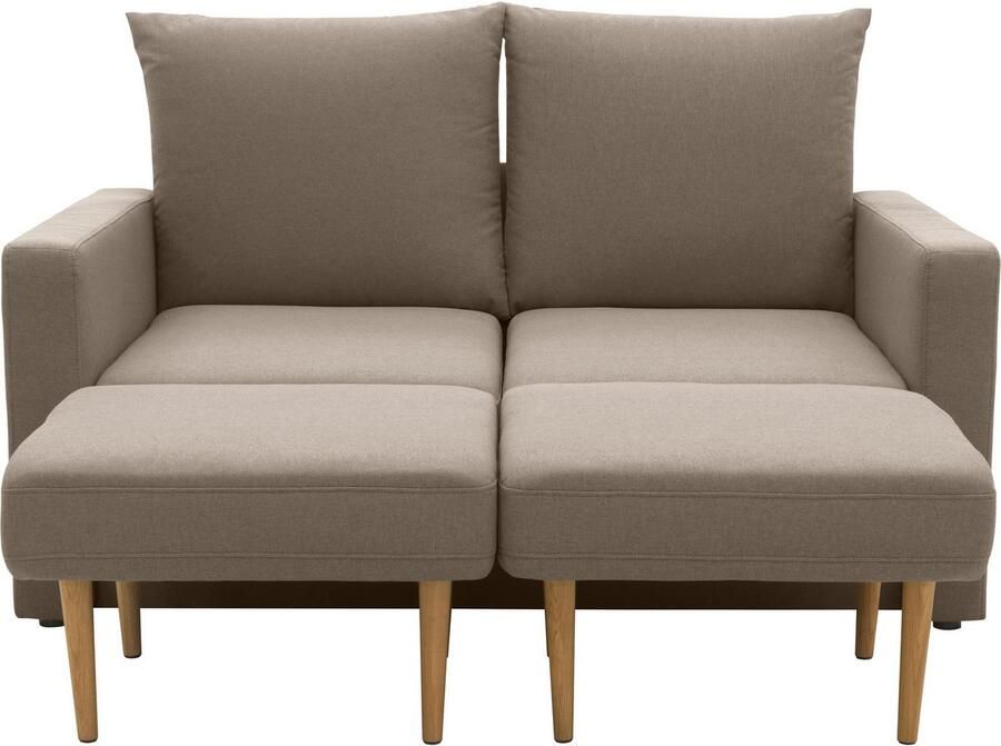 DOMO collection 2-zitsbank Slunce buitenruimtewonder 2-zits inclusief 2 hockers geschikt voor buiten - Foto 5