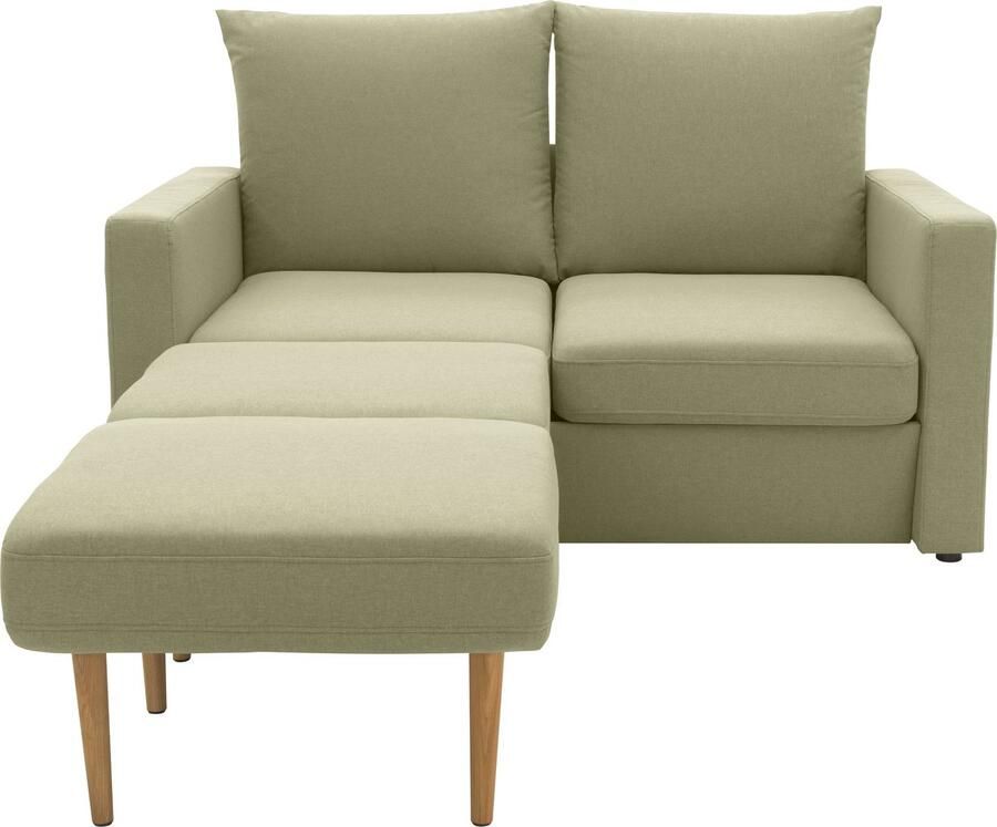 DOMO collection 2-zitsbank Slunce buitenruimtewonder 2-zits inclusief 2 hockers geschikt voor buiten - Foto 2