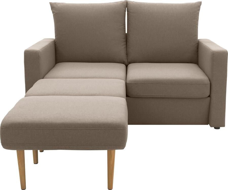 DOMO collection 2-zitsbank Slunce buitenruimtewonder 2-zits inclusief 2 hockers geschikt voor buiten - Foto 2