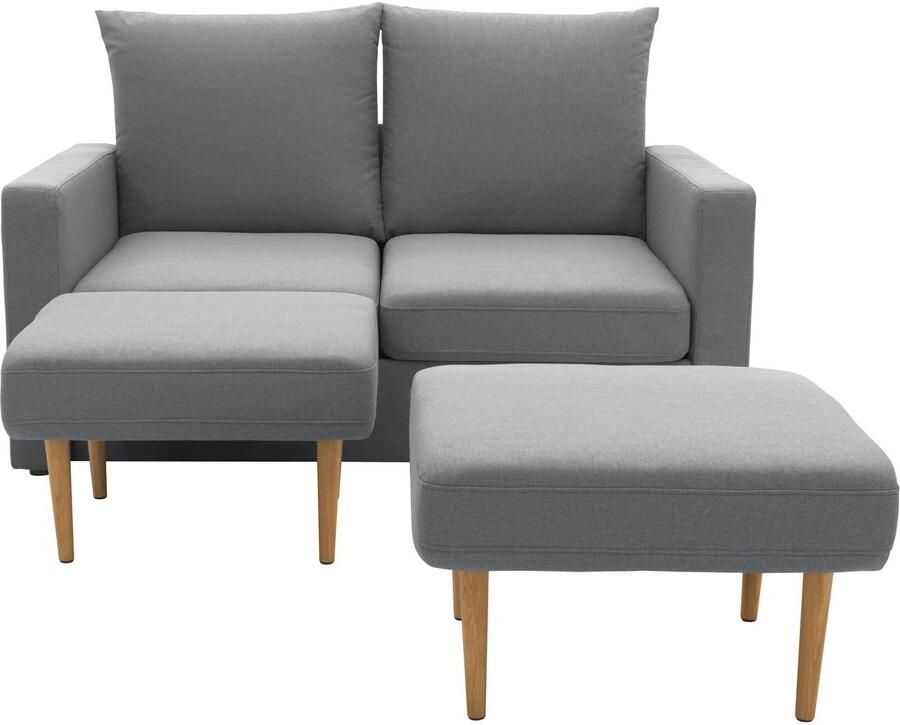 DOMO collection 2-zitsbank Slunce buitenruimtewonder 2-zits inclusief 2 hockers geschikt voor buiten - Foto 3