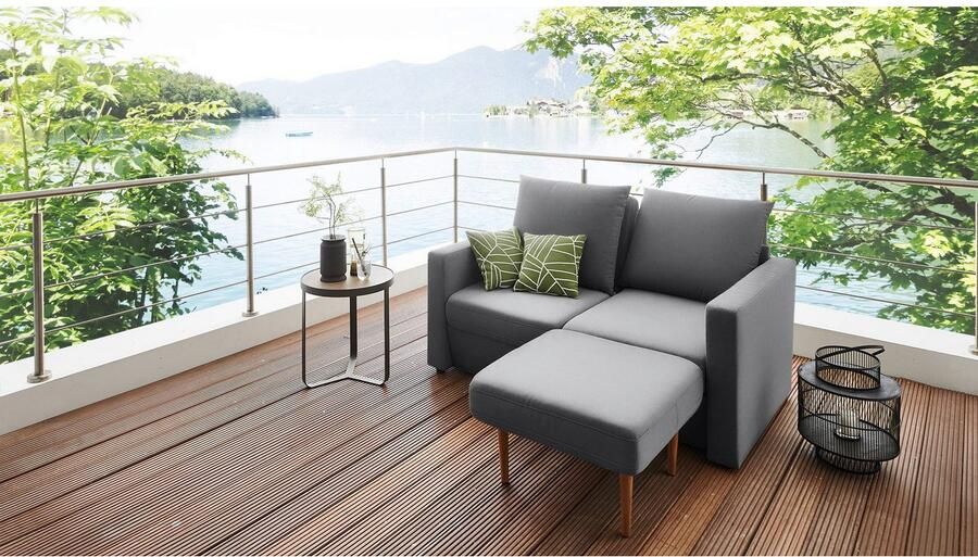 DOMO collection 2-zitsbank Slunce buitenruimtewonder 2-zits inclusief 2 hockers geschikt voor buiten - Foto 8