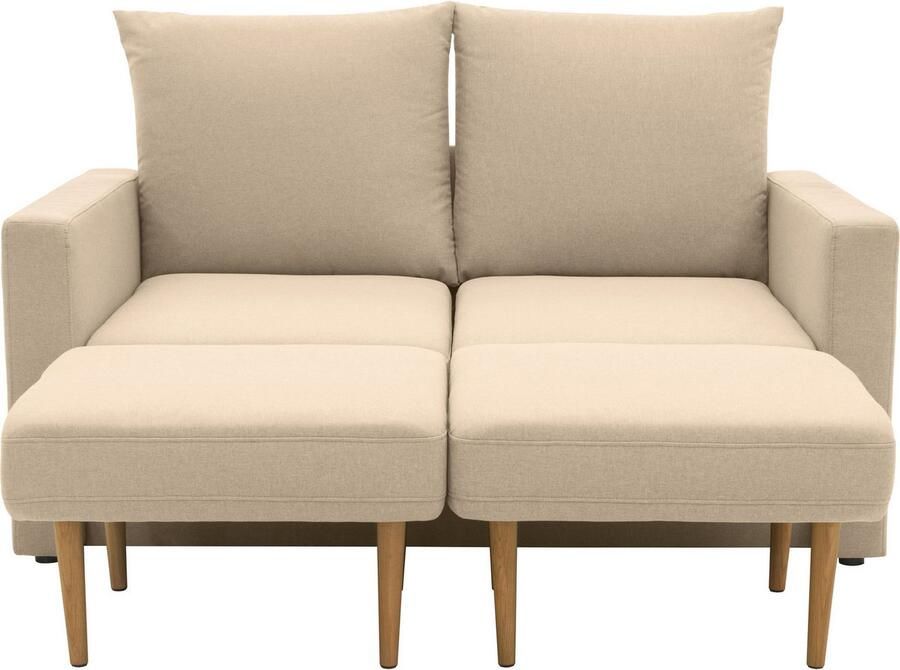 DOMO collection 2-zitsbank Slunce buitenruimtewonder 2-zits inclusief 2 hockers geschikt voor buiten - Foto 5