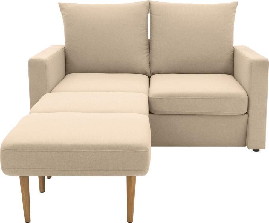 DOMO collection 2-zitsbank Slunce buitenruimtewonder 2-zits inclusief 2 hockers geschikt voor buiten - Foto 2