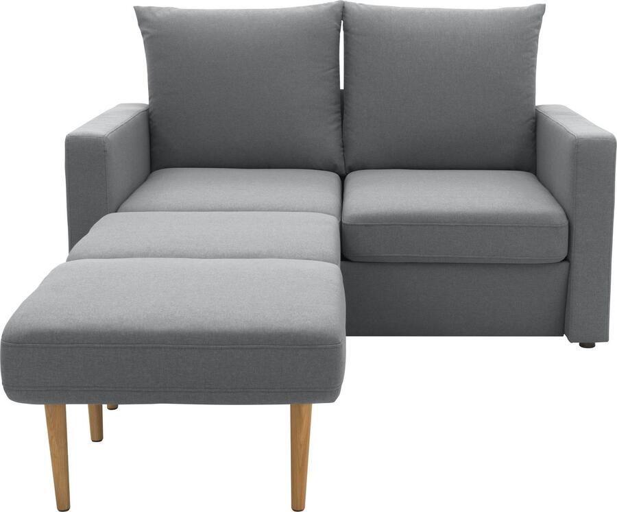 DOMO collection 2-zitsbank Slunce buitenruimtewonder 2-zits inclusief 2 hockers geschikt voor buiten - Foto 2