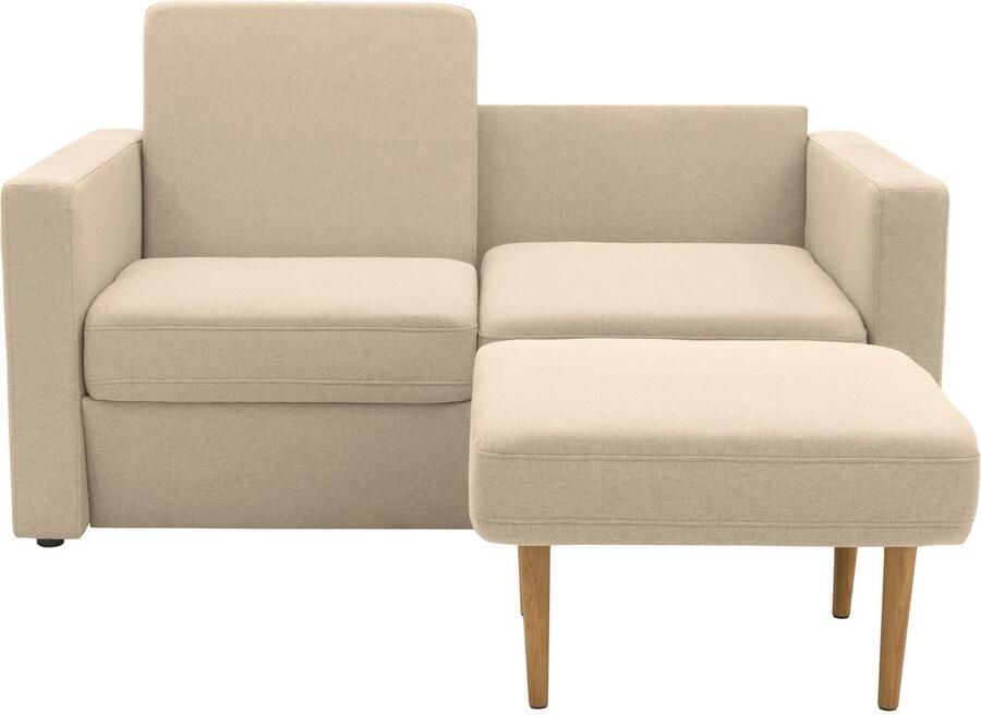 DOMO collection 2-zitsbank Slunce buitenruimtewonder 2-zits inclusief 2 hockers geschikt voor buiten - Foto 6