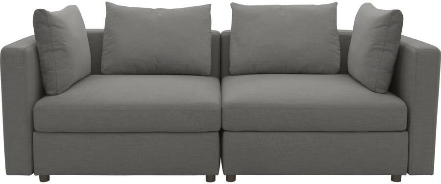 DOMO collection 2-zitsbank Solskin individueel uitbreidbaar combineerbaar met losse kussens. rug- en zijpanelen als steeksysteem. - Foto 2