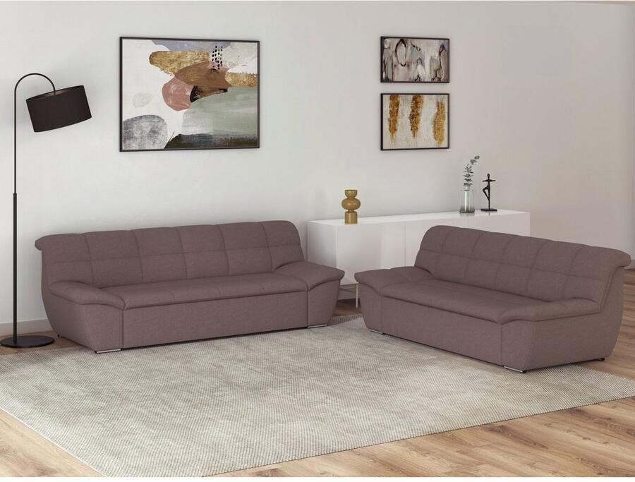 DOMO collection 3-zitsbank Splash moderne stiksels in de zitting en rug comfortabel - Foto 2
