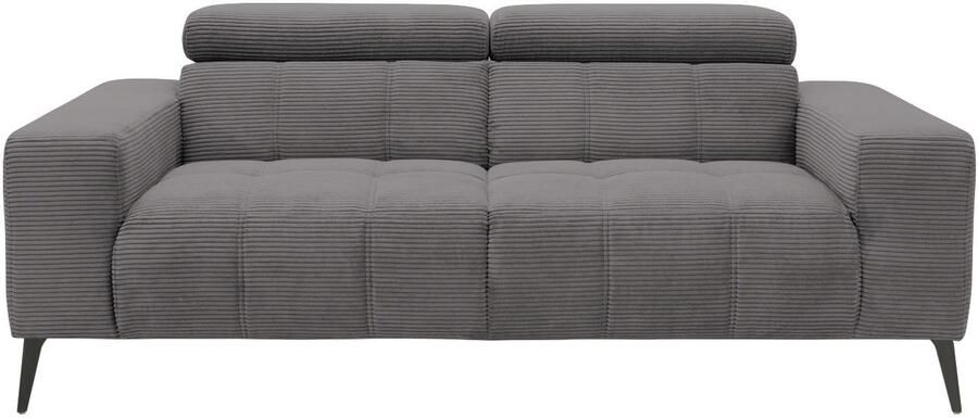 DOMO collection 2-zitsbank Trento met sledevoet of enkele voet keuze met hoofdeinde verstelbaar en in twee maten verkrijgbaar - Foto 5