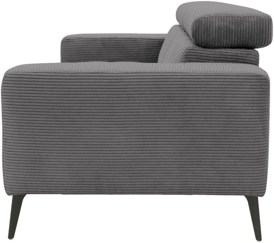 DOMO collection 2-zitsbank Trento met sledevoet of enkele voet keuze met hoofdeinde verstelbaar en in twee maten verkrijgbaar - Foto 2