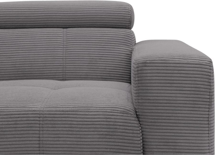 DOMO collection 2-zitsbank Trento met sledevoet of enkele voet keuze met hoofdeinde verstelbaar en in twee maten verkrijgbaar - Foto 3