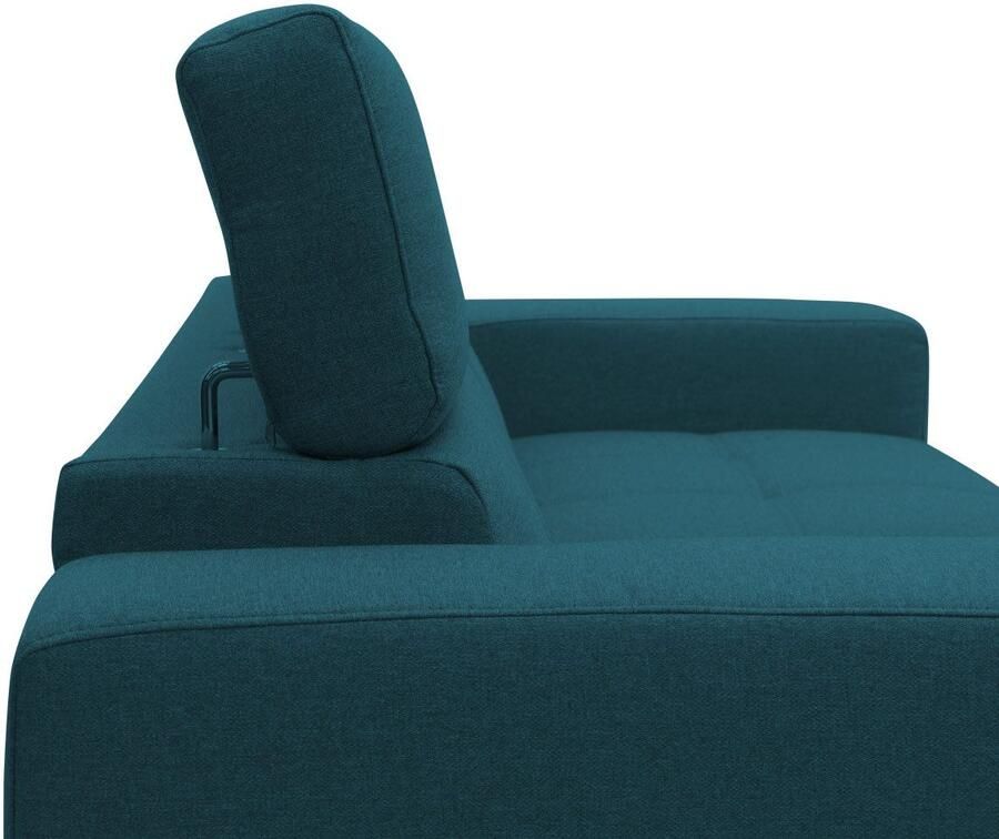 DOMO collection 2-zitsbank Trento met sledevoet of enkele voet keuze met hoofdeinde verstelbaar en in twee maten verkrijgbaar - Foto 3