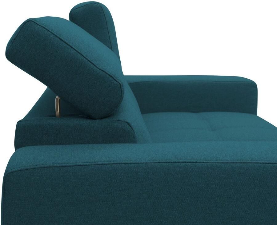 DOMO collection 2-zitsbank Trento met sledevoet of enkele voet keuze met hoofdeinde verstelbaar en in twee maten verkrijgbaar - Foto 4