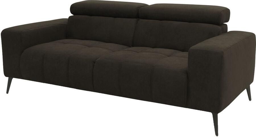 DOMO collection 2-zitsbank Trento met sledevoet of enkele voet keuze met hoofdeinde verstelbaar en in twee maten verkrijgbaar - Foto 11