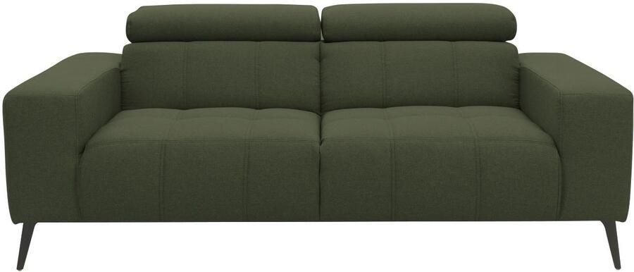 DOMO collection 2-zitsbank Trento met sledevoet of enkele voet keuze met hoofdeinde verstelbaar en in twee maten verkrijgbaar - Foto 11