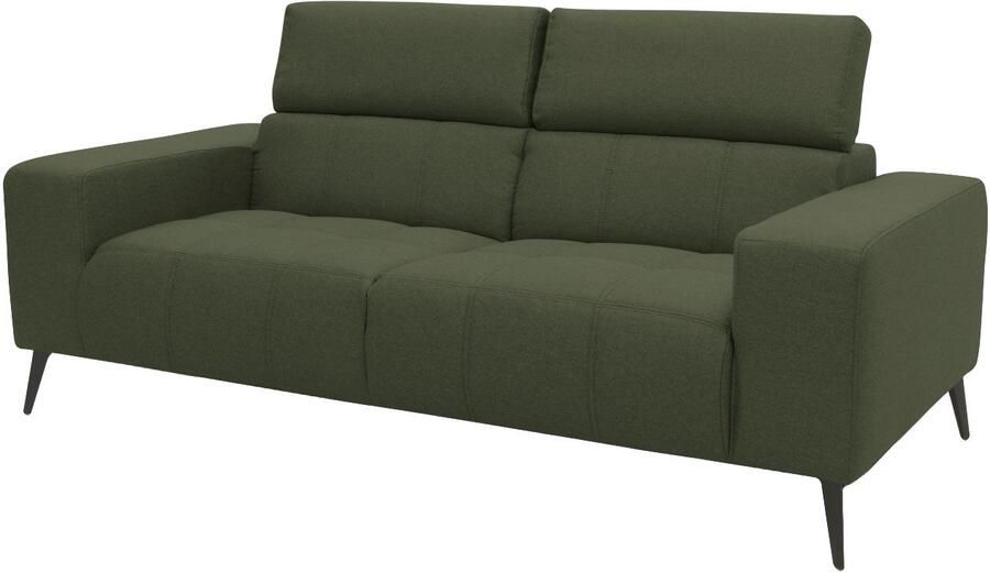 DOMO collection 2-zitsbank Trento met sledevoet of enkele voet keuze met hoofdeinde verstelbaar en in twee maten verkrijgbaar - Foto 9