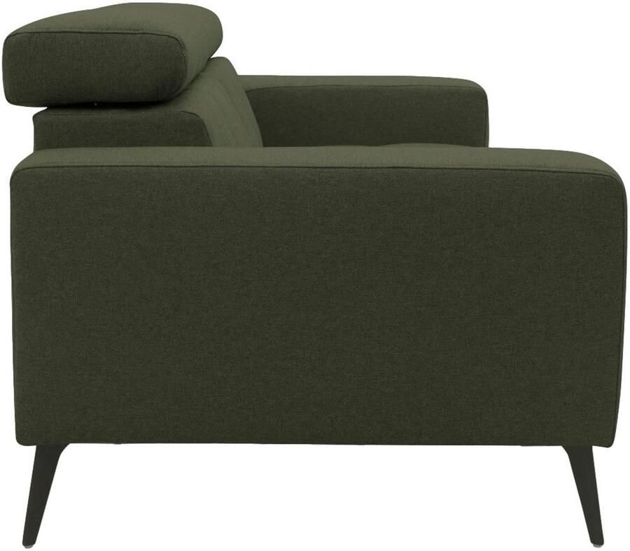 DOMO collection 2-zitsbank Trento met sledevoet of enkele voet keuze met hoofdeinde verstelbaar en in twee maten verkrijgbaar - Foto 2