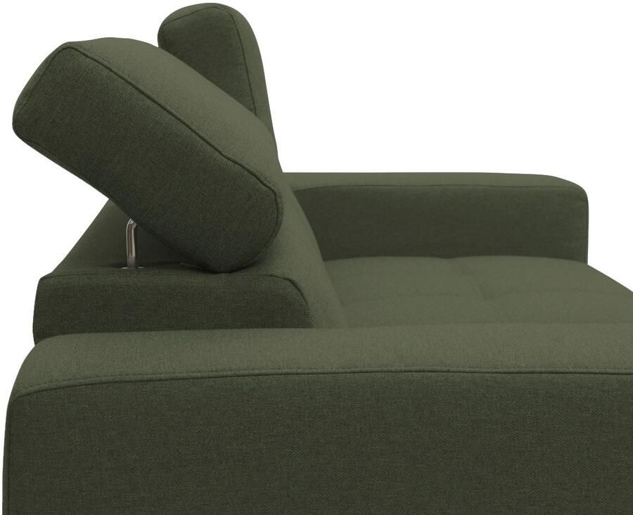 DOMO collection 2-zitsbank Trento met sledevoet of enkele voet keuze met hoofdeinde verstelbaar en in twee maten verkrijgbaar - Foto 3