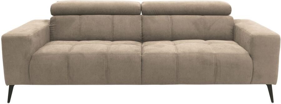 DOMO collection 2-zitsbank Trento met sledevoet of enkele voet keuze met hoofdeinde verstelbaar en in twee maten verkrijgbaar - Foto 5