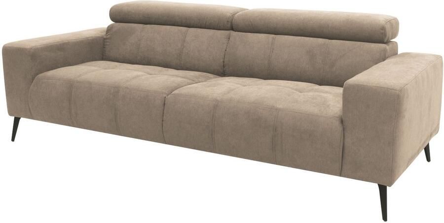 DOMO collection 2-zitsbank Trento met sledevoet of enkele voet keuze met hoofdeinde verstelbaar en in twee maten verkrijgbaar - Foto 4