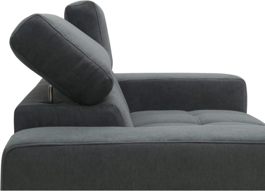 DOMO collection 2-zitsbank Trento met sledevoet of enkele voet keuze met hoofdeinde verstelbaar en in twee maten verkrijgbaar - Foto 4