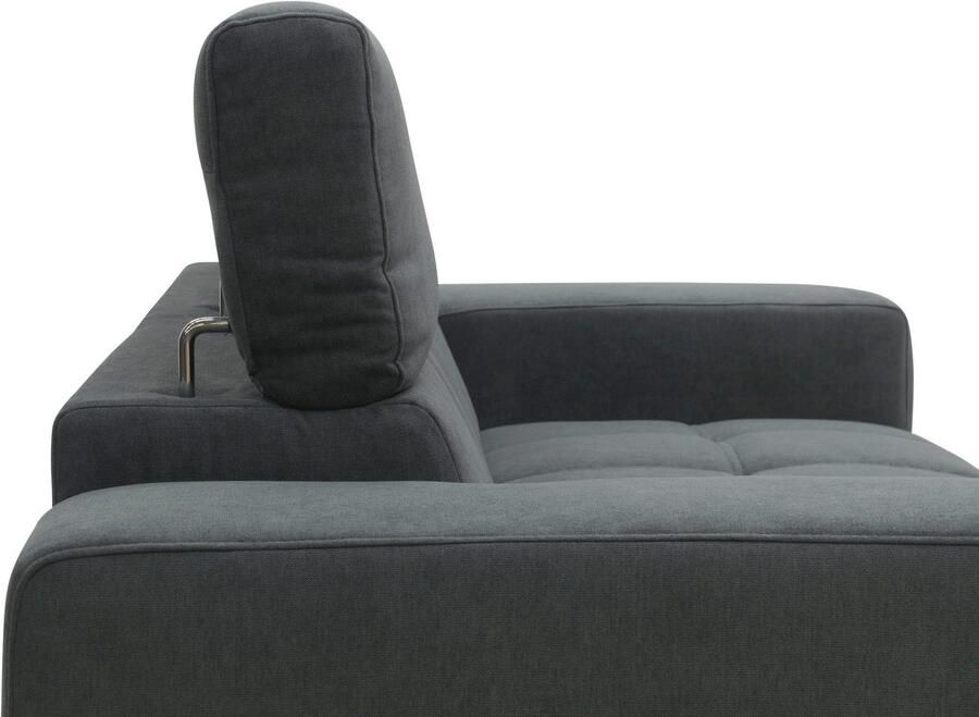 DOMO collection 2-zitsbank Trento met sledevoet of enkele voet keuze met hoofdeinde verstelbaar en in twee maten verkrijgbaar - Foto 3