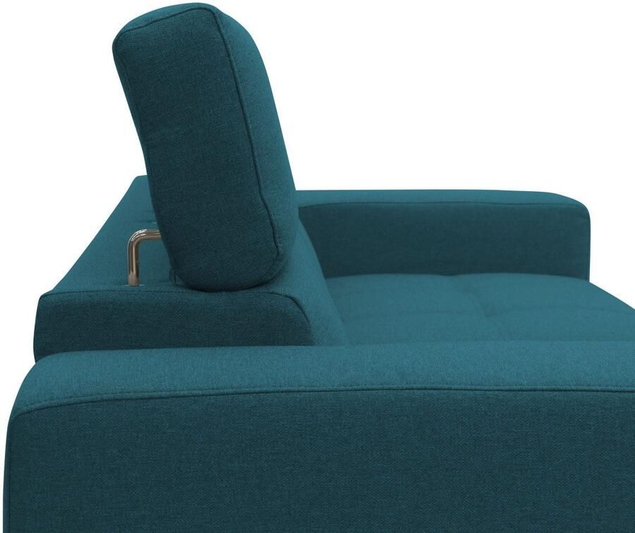 DOMO collection 2-zitsbank Trento met sledevoet of enkele voet keuze met hoofdeinde verstelbaar en in twee maten verkrijgbaar - Foto 3