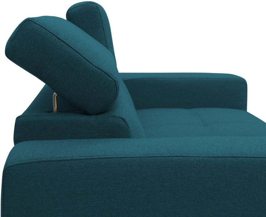 DOMO collection 2-zitsbank Trento met sledevoet of enkele voet keuze met hoofdeinde verstelbaar en in twee maten verkrijgbaar - Foto 4