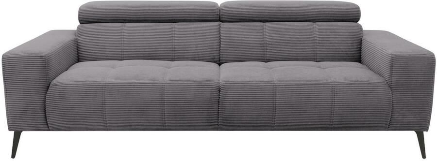 DOMO collection 2-zitsbank Trento met sledevoet of enkele voet keuze met hoofdeinde verstelbaar en in twee maten verkrijgbaar - Foto 5