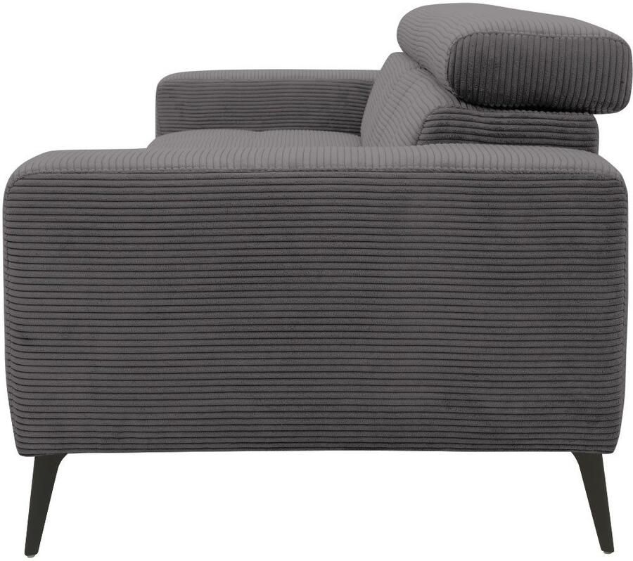 DOMO collection 2-zitsbank Trento met sledevoet of enkele voet keuze met hoofdeinde verstelbaar en in twee maten verkrijgbaar - Foto 2