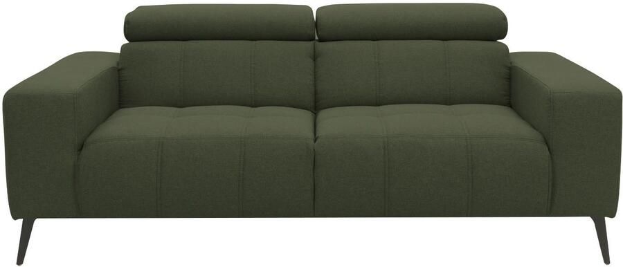 DOMO collection 2-zitsbank Trento met sledevoet of enkele voet keuze met hoofdeinde verstelbaar en in twee maten verkrijgbaar - Foto 5