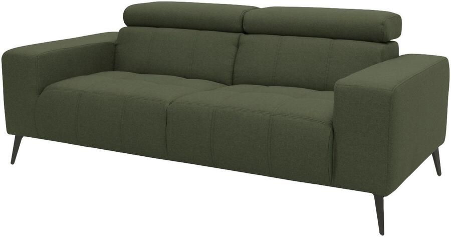 DOMO collection 2-zitsbank Trento met sledevoet of enkele voet keuze met hoofdeinde verstelbaar en in twee maten verkrijgbaar - Foto 4