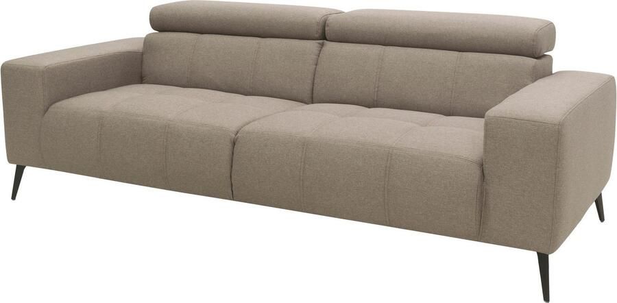 DOMO collection 2-zitsbank Trento met sledevoet of enkele voet keuze met hoofdeinde verstelbaar en in twee maten verkrijgbaar - Foto 4