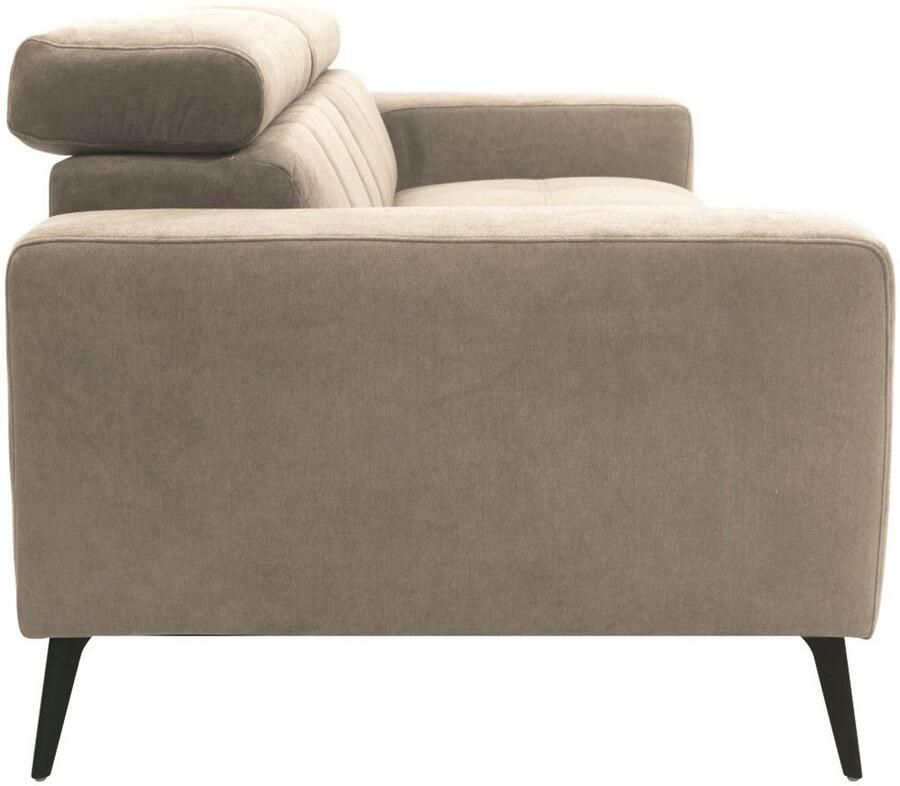 DOMO collection 2-zitsbank Trento met sledevoet of enkele voet keuze met hoofdeinde verstelbaar en in twee maten verkrijgbaar - Foto 2