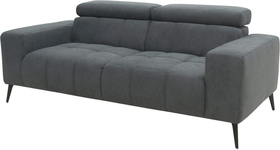 DOMO collection 2-zitsbank Trento met sledevoet of enkele voet keuze met hoofdeinde verstelbaar en in twee maten verkrijgbaar - Foto 4