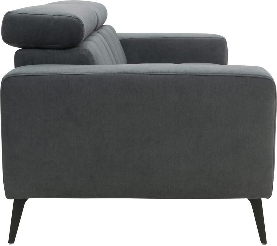 DOMO collection 2-zitsbank Trento met sledevoet of enkele voet keuze met hoofdeinde verstelbaar en in twee maten verkrijgbaar - Foto 2