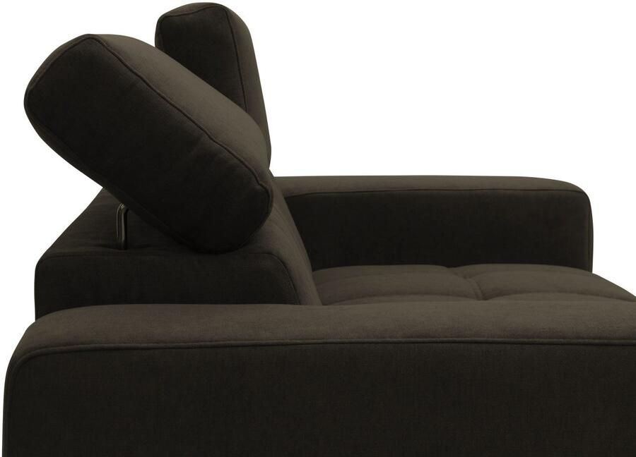 DOMO collection 2-zitsbank Trento met sledevoet of enkele voet keuze met hoofdeinde verstelbaar en in twee maten verkrijgbaar - Foto 4