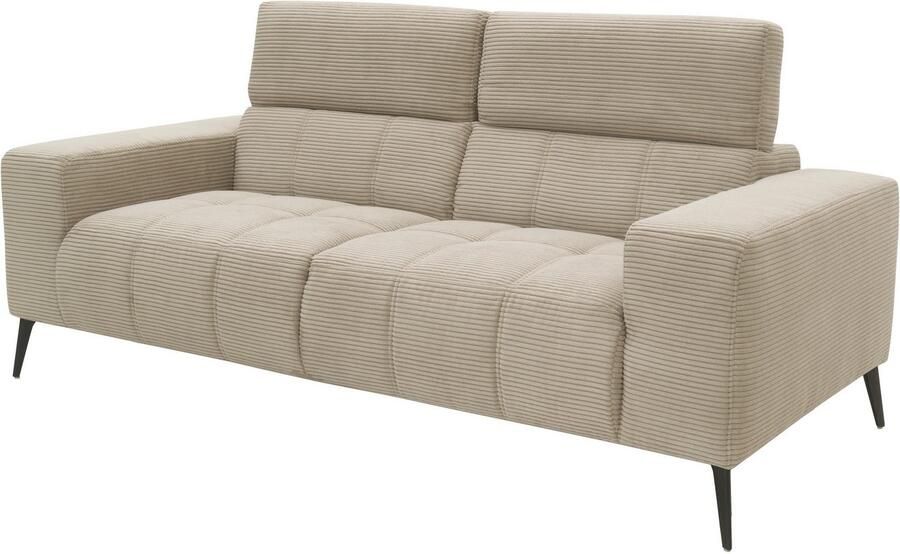 DOMO collection 2-zitsbank Trento met sledevoet of enkele voet keuze met hoofdeinde verstelbaar en in twee maten verkrijgbaar - Foto 6