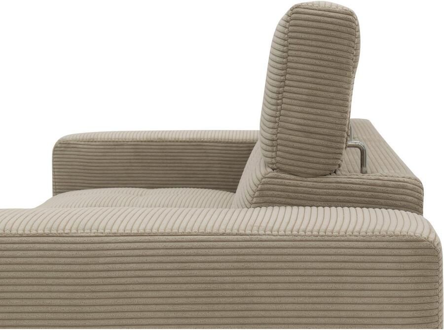 DOMO collection 2-zitsbank Trento met sledevoet of enkele voet keuze met hoofdeinde verstelbaar en in twee maten verkrijgbaar - Foto 3