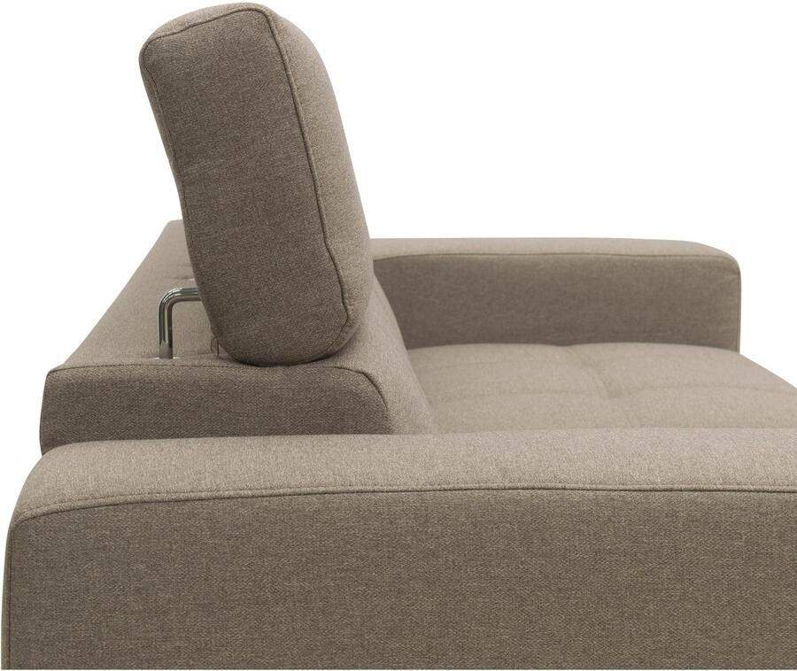 DOMO collection 2-zitsbank Trento met sledevoet of enkele voet keuze met hoofdeinde verstelbaar en in twee maten verkrijgbaar - Foto 3