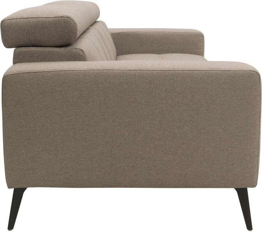 DOMO collection 2-zitsbank Trento met sledevoet of enkele voet keuze met hoofdeinde verstelbaar en in twee maten verkrijgbaar - Foto 2