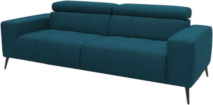 DOMO collection 2-zitsbank Trento met sledevoet of enkele voet keuze met hoofdeinde verstelbaar en in twee maten verkrijgbaar - Foto 4