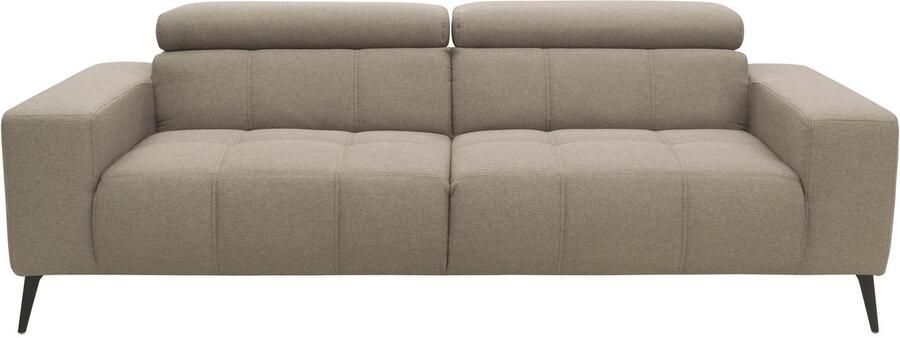 DOMO collection 2-zitsbank Trento met sledevoet of enkele voet keuze met hoofdeinde verstelbaar en in twee maten verkrijgbaar - Foto 5