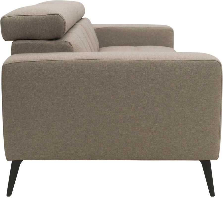 DOMO collection 2-zitsbank Trento met sledevoet of enkele voet keuze met hoofdeinde verstelbaar en in twee maten verkrijgbaar - Foto 2