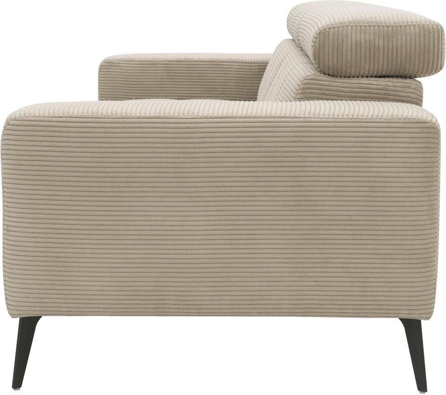 DOMO collection 2-zitsbank Trento met sledevoet of enkele voet keuze met hoofdeinde verstelbaar en in twee maten verkrijgbaar - Foto 2