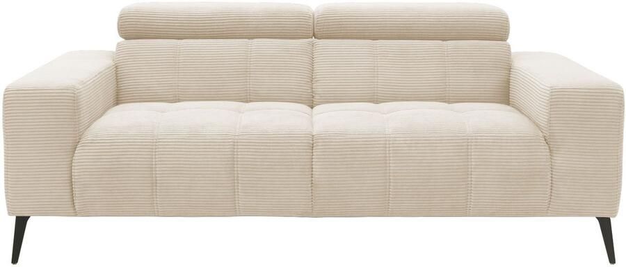 DOMO collection 2-zitsbank Trento met sledevoet of enkele voet keuze met hoofdeinde verstelbaar en in twee maten verkrijgbaar - Foto 7