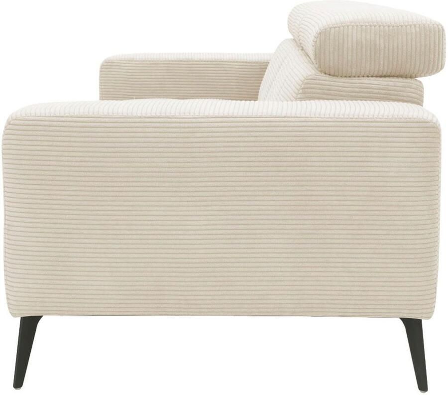 DOMO collection 2-zitsbank Trento met sledevoet of enkele voet keuze met hoofdeinde verstelbaar en in twee maten verkrijgbaar - Foto 2