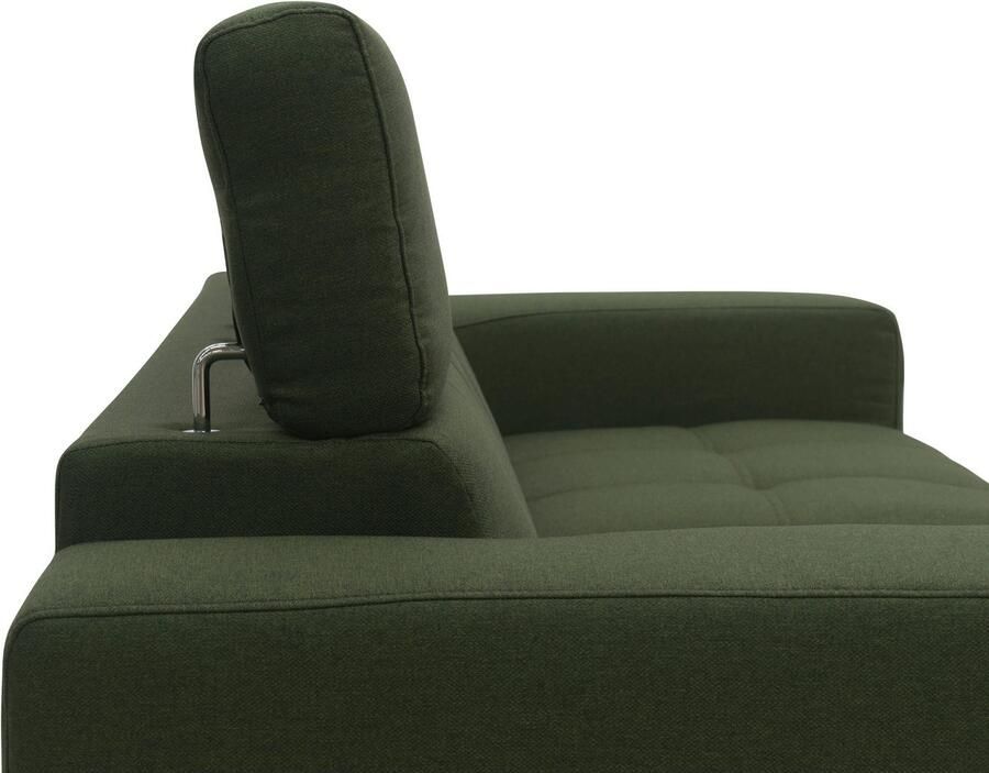 DOMO collection 2-zitsbank Trento met sledevoet of enkele voet keuze met hoofdeinde verstelbaar en in twee maten verkrijgbaar - Foto 3