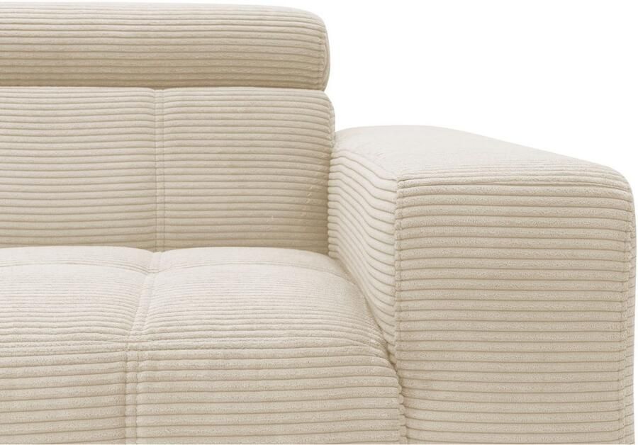 DOMO collection 2-zitsbank Trento met sledevoet of enkele voet keuze met hoofdeinde verstelbaar en in twee maten verkrijgbaar - Foto 3