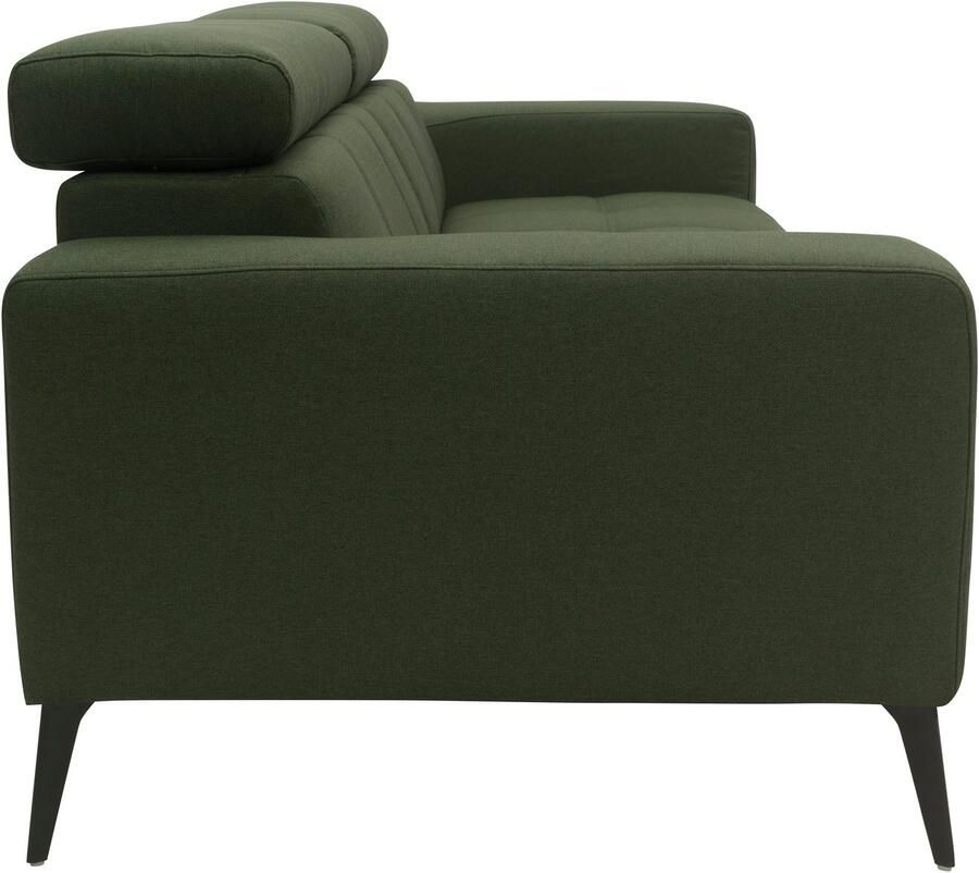 DOMO collection 2-zitsbank Trento met sledevoet of enkele voet keuze met hoofdeinde verstelbaar en in twee maten verkrijgbaar - Foto 2