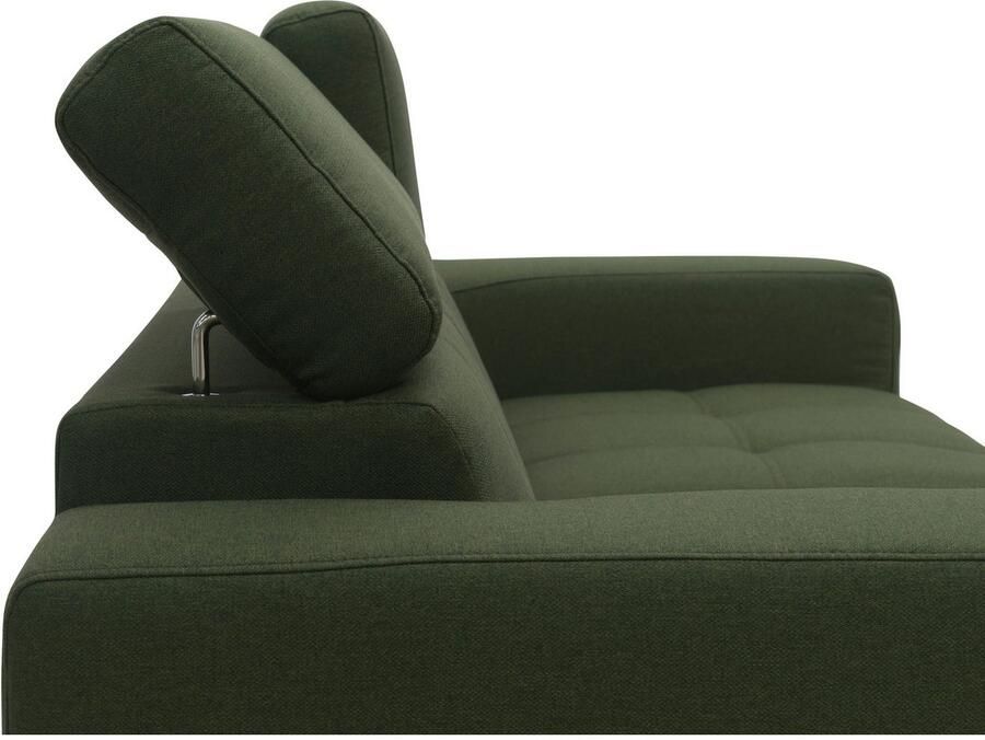 DOMO collection 2-zitsbank Trento met sledevoet of enkele voet keuze met hoofdeinde verstelbaar en in twee maten verkrijgbaar - Foto 4